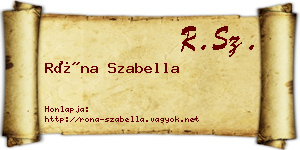 Róna Szabella névjegykártya